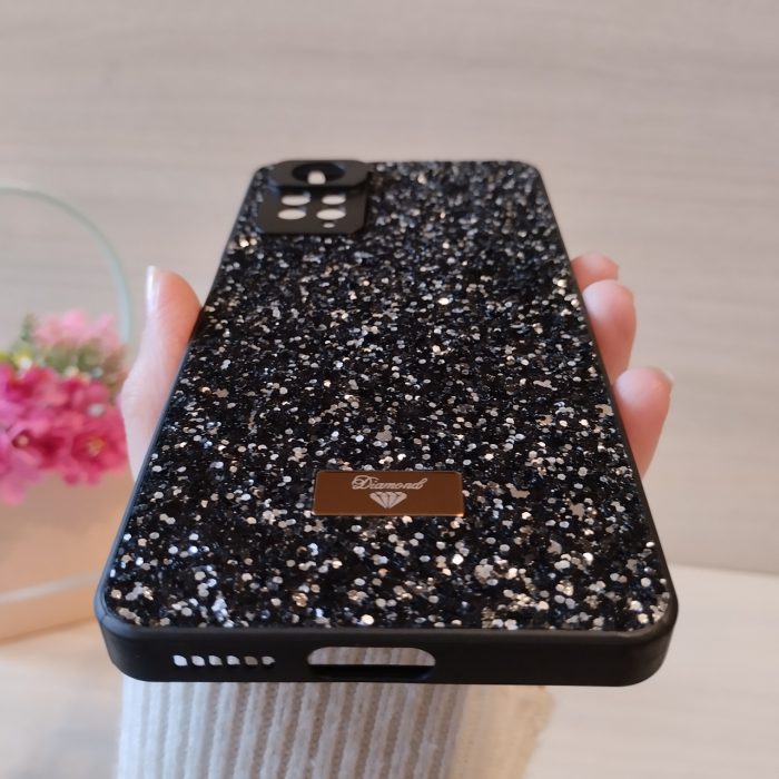 Чехол на xiaomi redmi Note 11 / 11s силиконовая женская накладка блестящая Diamond shine черный - Зображення 10