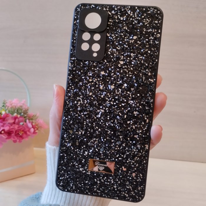 Чехол на xiaomi redmi Note 11 / 11s силиконовая женская накладка блестящая Diamond shine черный - Зображення 2