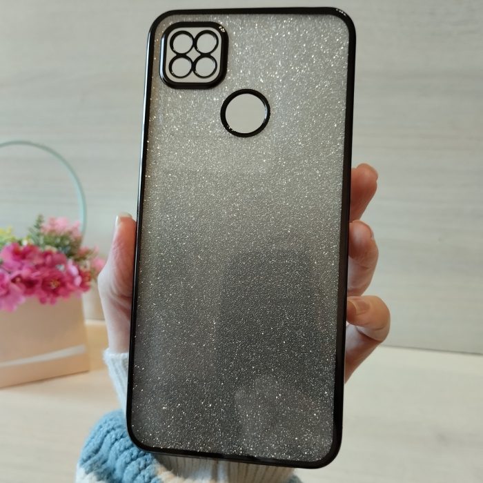 Чохол на xiaomi redmi 9c силіконова жіноча накладка блискучий градієнт сірий - Зображення 2