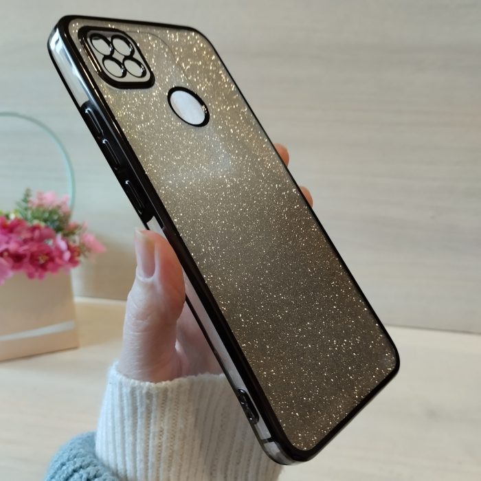 Чохол на xiaomi redmi 9c силіконова жіноча накладка блискучий градієнт сірий - Зображення 5