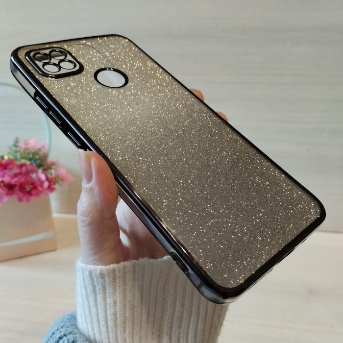 Чохол на xiaomi redmi 9c силіконова жіноча накладка блискучий градієнт сірий - Зображення 6