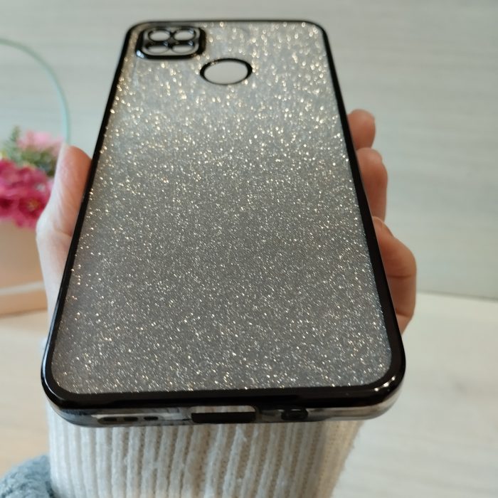 Чохол на xiaomi redmi 9c силіконова жіноча накладка блискучий градієнт сірий - Зображення 7