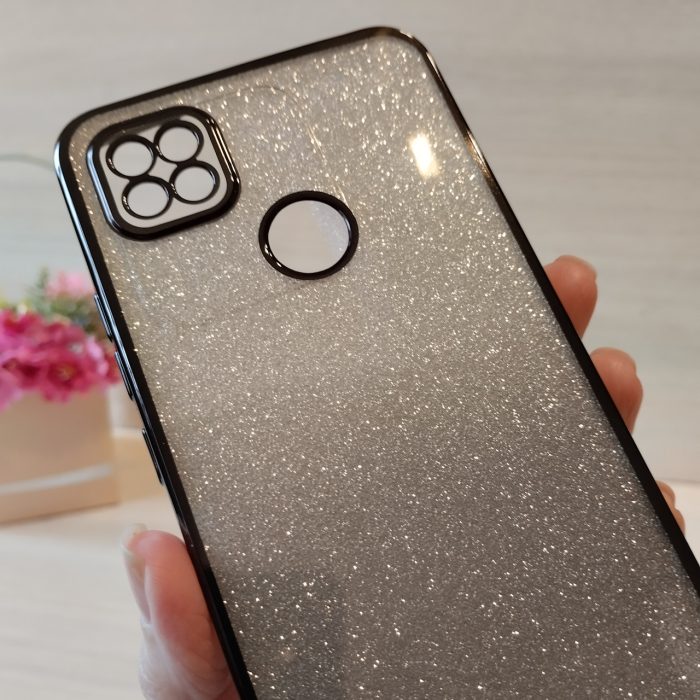 Чохол на xiaomi redmi 9c силіконова жіноча накладка блискучий градієнт сірий - Зображення 8