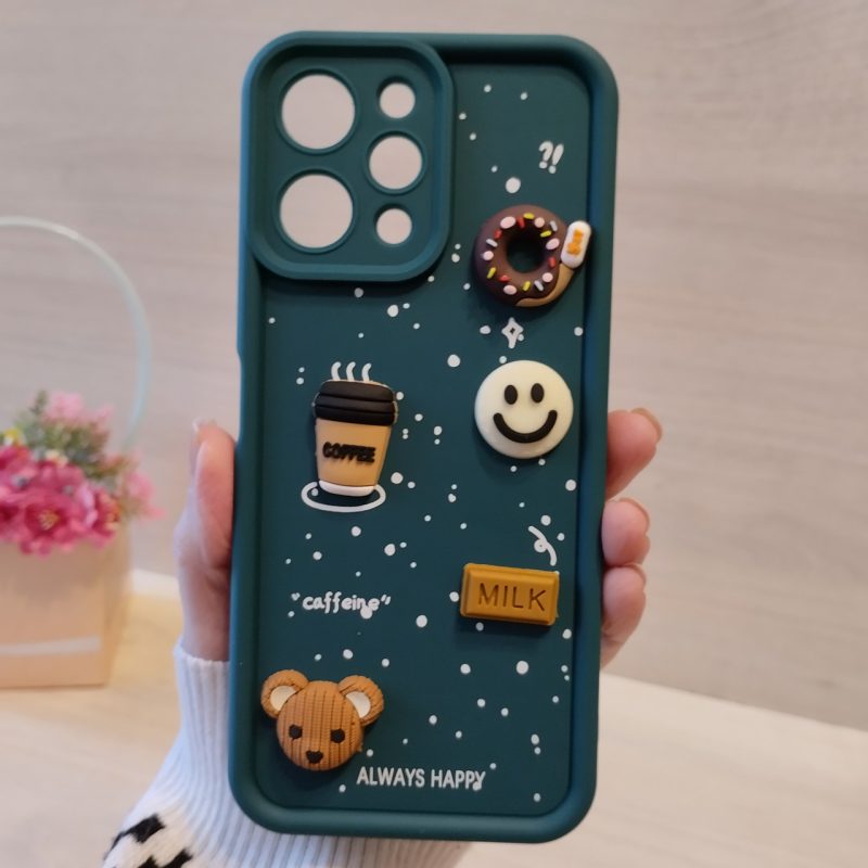 Чохол для xiaomi redmi 12 силіконовий з 3-D наклейками TPU Toys Case (зелений)