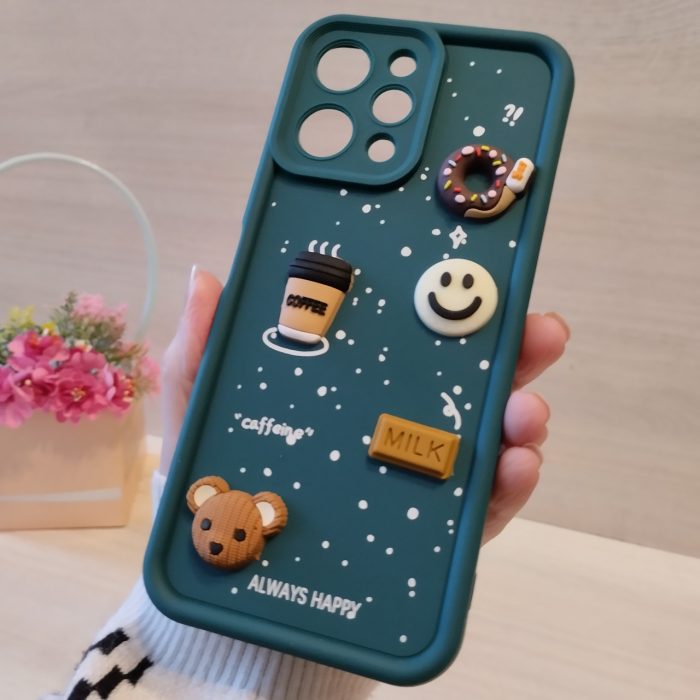 Чохол для xiaomi redmi 12 силіконовий з 3-D наклейками TPU Toys Case (зелений) - Зображення 6