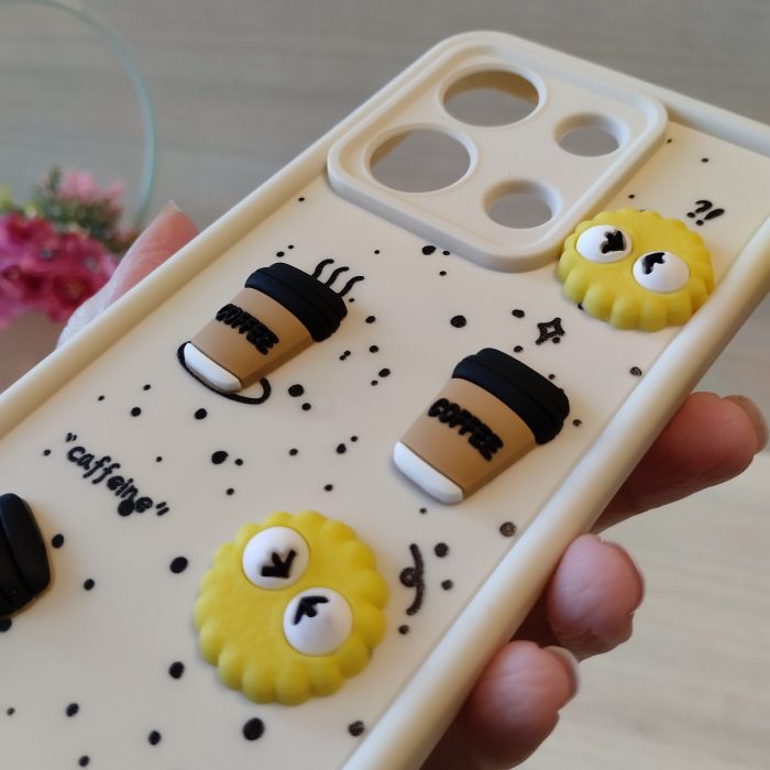 Чохол для xiaomi redmi Note 13 4g силіконовий з 3-D наклейками TPU Toys Case (біла кава) - Зображення 7