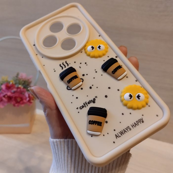 Чохол для Poco c75 силіконовий з 3-D наклейками TPU Toys Case (білий) - Зображення 7