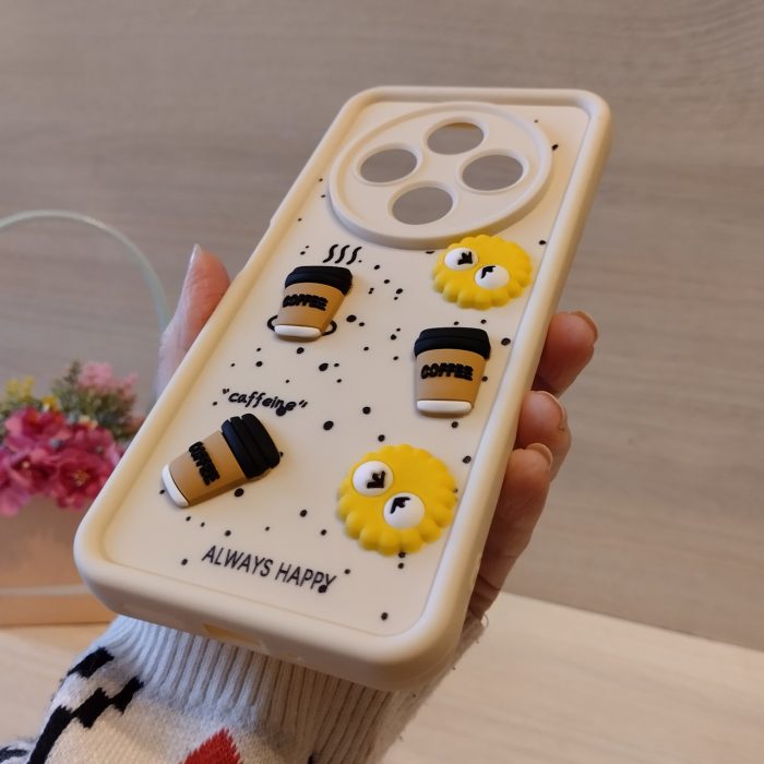 Чохол для Poco c75 силіконовий з 3-D наклейками TPU Toys Case (білий) - Зображення 5