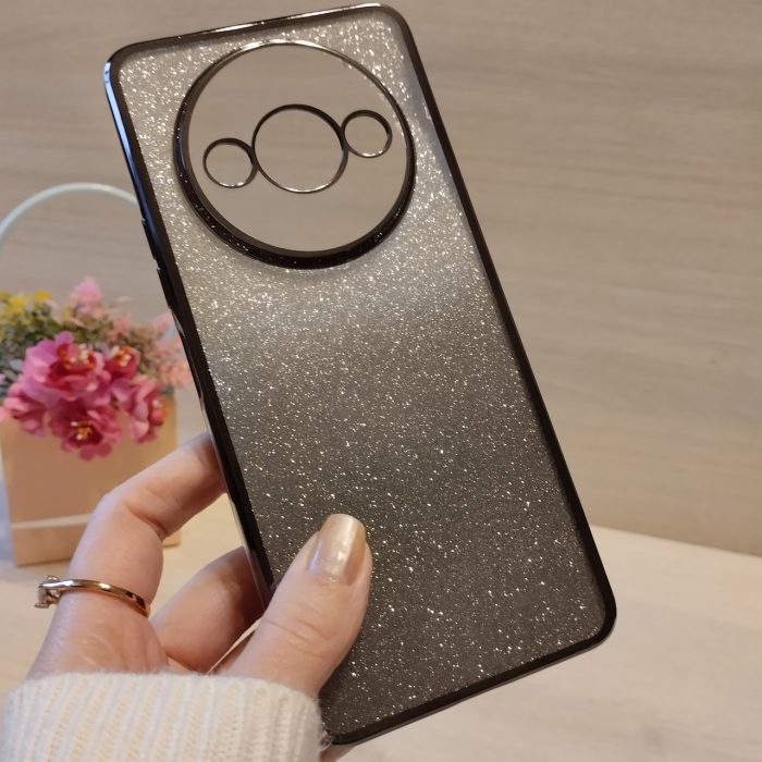 Чохол для xiaomi redmi A3 силіконова жіноча накладка блискучий градієнт сірий - Зображення 6