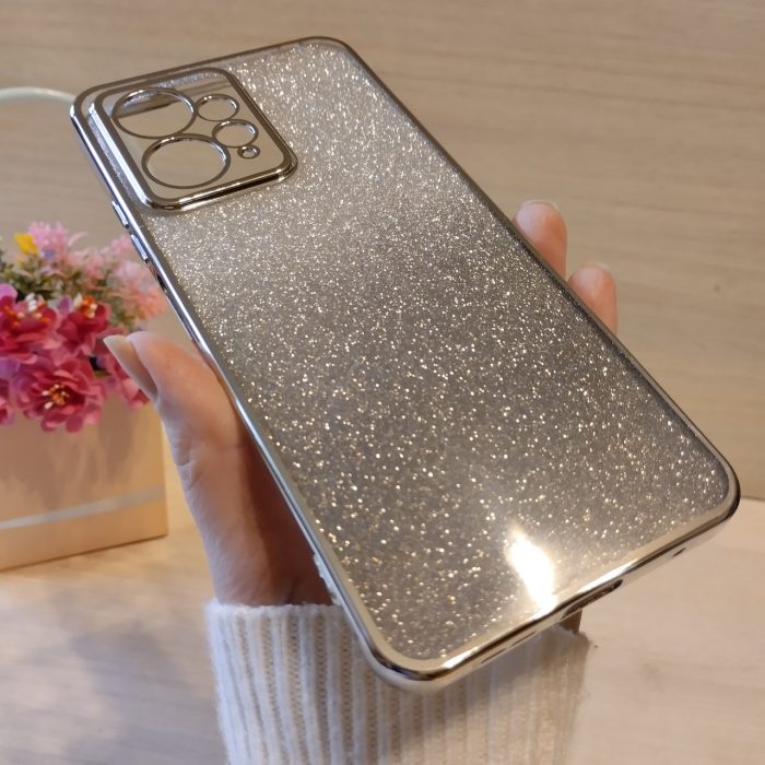 Чохол на xiaomi redmi Note 12 4g силіконова жіноча накладка блискучий градієнт сріблястий - Зображення 9