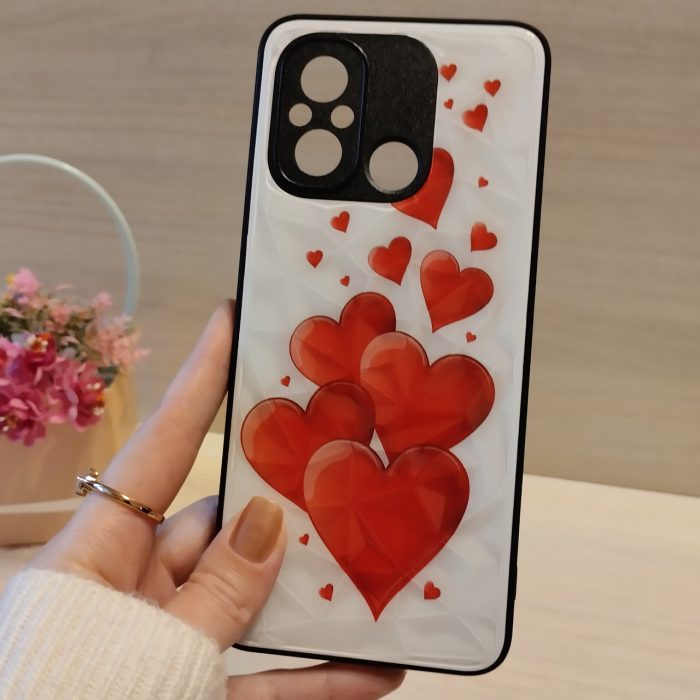 Чохол на xiaomi redmi 12c жіноча накладка з малюнком Prisma Picture із сердечками - Зображення 2
