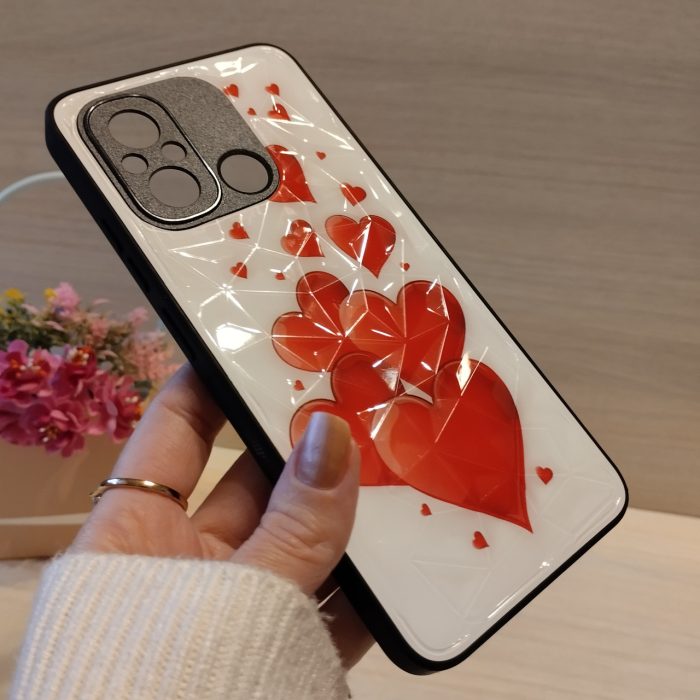 Чохол на xiaomi redmi 12c жіноча накладка з малюнком Prisma Picture із сердечками - Зображення 5