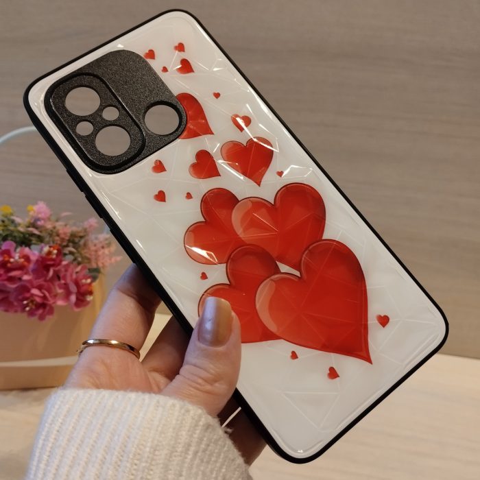 Чохол на xiaomi redmi 12c жіноча накладка з малюнком Prisma Picture із сердечками - Зображення 4