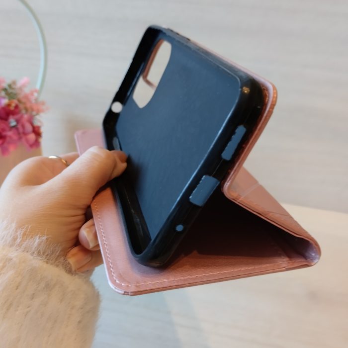 Чохол для xiaomi redmi 12 / сяомі редмі 12 книжка підставка з візитницею Business Leather Clasp рожевий - Зображення 4