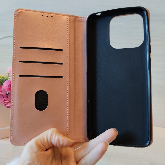 Чохол для xiaomi redmi 12 / сяомі редмі 12 книжка підставка з візитницею Business Leather Clasp рожевий - Зображення 3