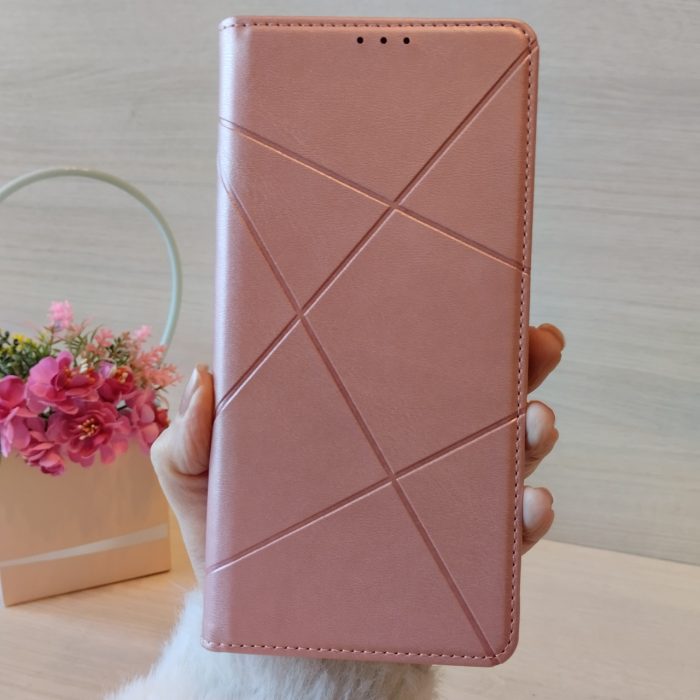 Чохол для xiaomi redmi 12 / сяомі редмі 12 книжка підставка з візитницею Business Leather Clasp рожевий