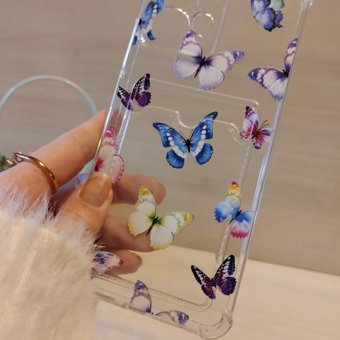 Чехол на xiaomi redmi Note 12 4g силиконовый прозрачный с карманом под карточки и рисунком Бабочки - Зображення 7