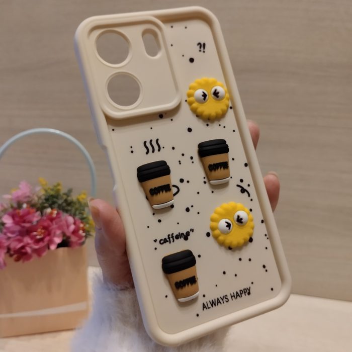 Чохол для Poco c65 силіконовий з 3-D наклейками TPU Toys Case (білий) - Зображення 2