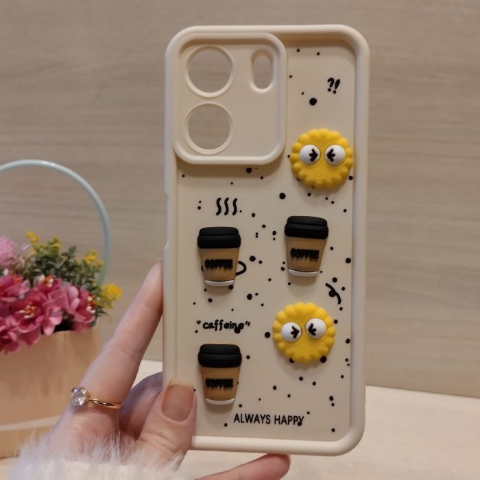 Чохол для xiaomi redmi 13c 4g силіконовий з 3-D наклейками TPU Toys Case (білий) - Зображення 2