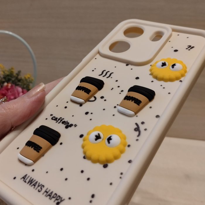 Чохол для xiaomi redmi 13c 4g силіконовий з 3-D наклейками TPU Toys Case (білий) - Зображення 7