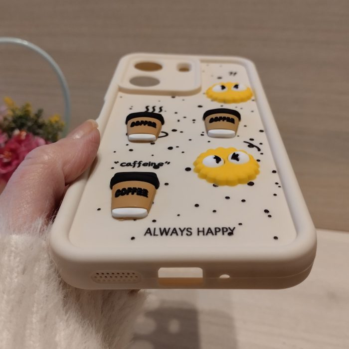 Чохол для xiaomi redmi 13c 4g силіконовий з 3-D наклейками TPU Toys Case (білий) - Зображення 5