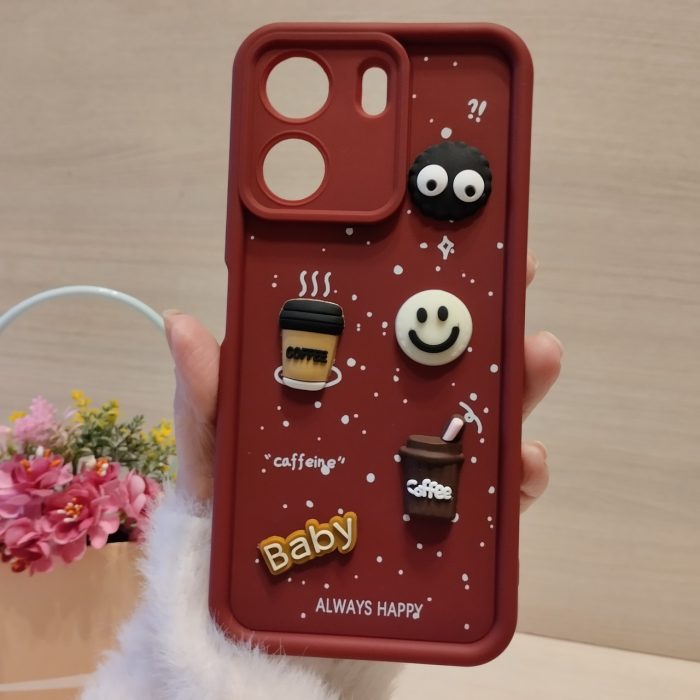 Чохол для Poco c65 силіконовий з 3-D наклейками TPU Toys Case (білий) - Зображення 9
