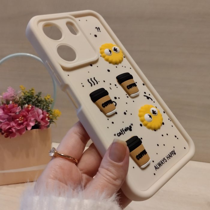 Чохол для Poco c65 силіконовий з 3-D наклейками TPU Toys Case (білий) - Зображення 3