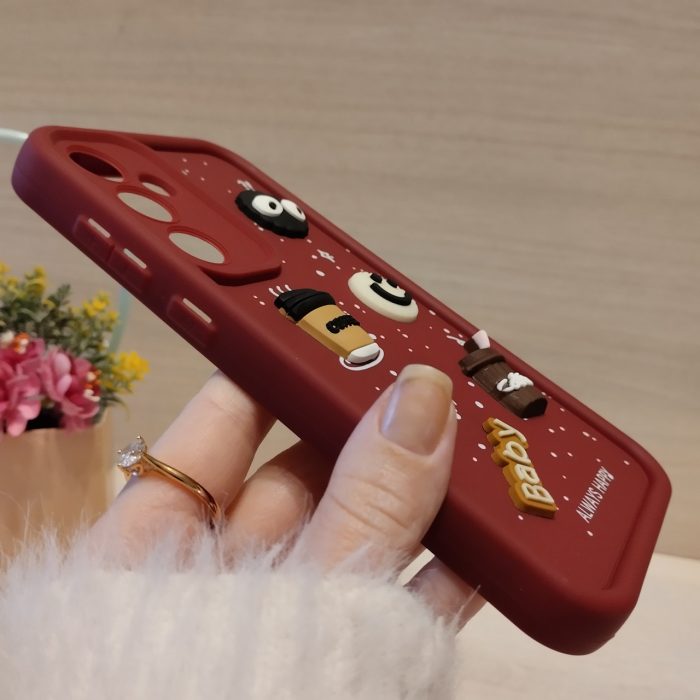 Чохол для Samsung a36 5g силіконовий з 3-D наклейками TPU Toys Case (бордо) - Зображення 5