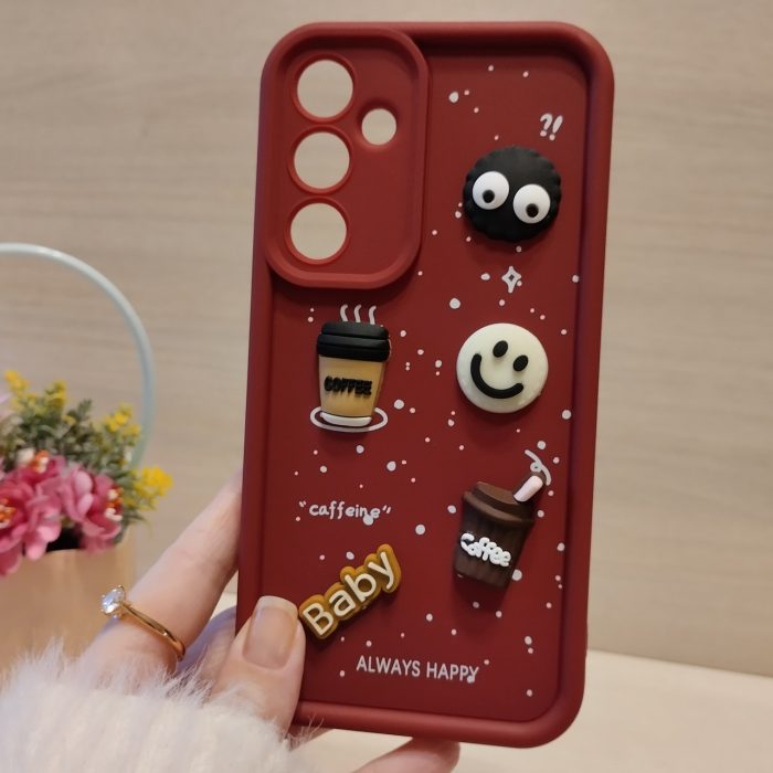 Чохол для Samsung a36 5g силіконовий з 3-D наклейками TPU Toys Case (бордо) - Зображення 2