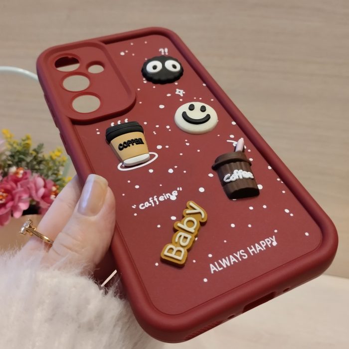 Чохол для Samsung a36 5g силіконовий з 3-D наклейками TPU Toys Case (бордо) - Зображення 4