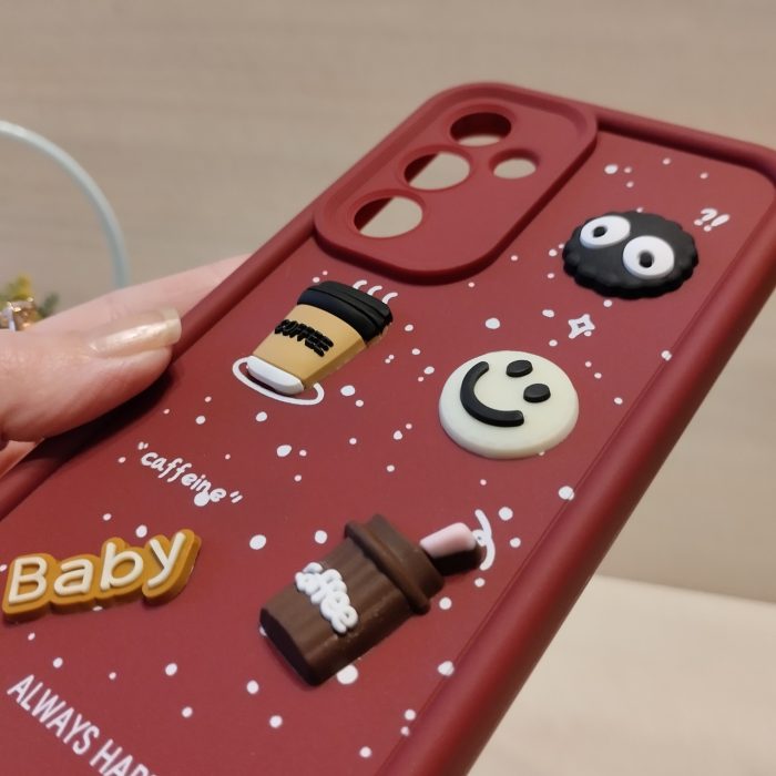 Чохол для Samsung a36 5g силіконовий з 3-D наклейками TPU Toys Case (бордо) - Зображення 7