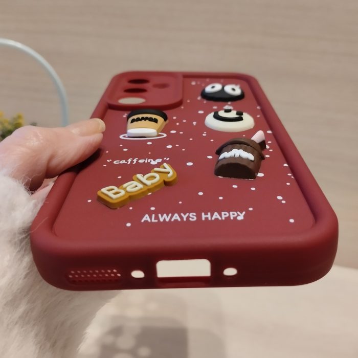 Чохол для Samsung a36 5g силіконовий з 3-D наклейками TPU Toys Case (бордо) - Зображення 6