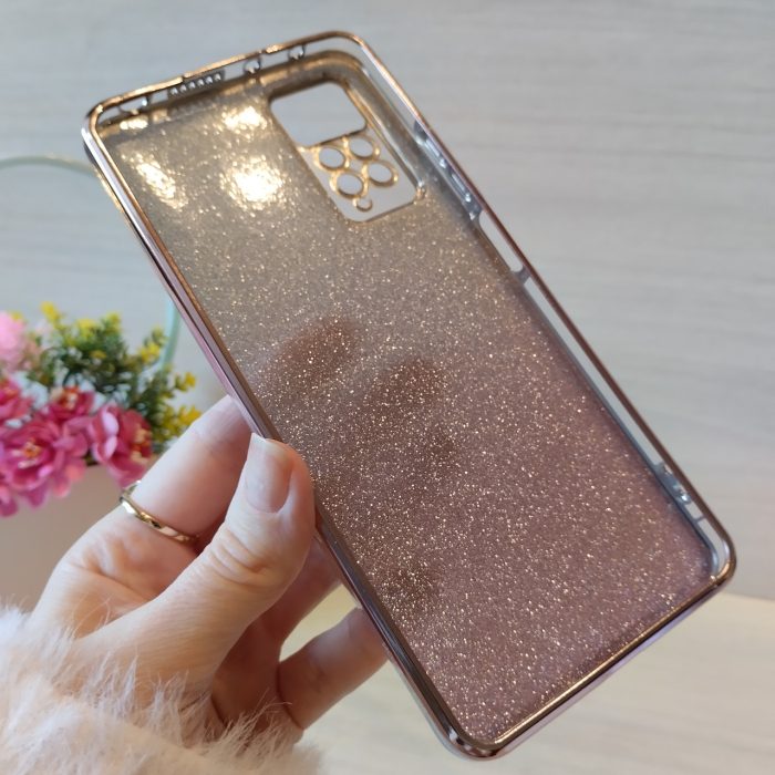 Чехол для xiaomi redmi Note 11 pro женский силиконовый блестящий (розовый) - Зображення 7