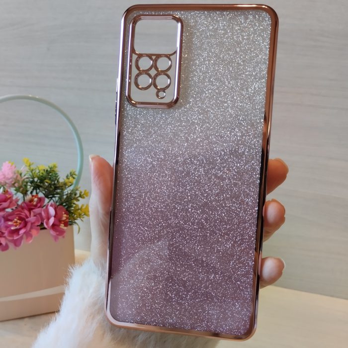 Чехол для xiaomi redmi Note 11 pro женский силиконовый блестящий (розовый) - Зображення 2