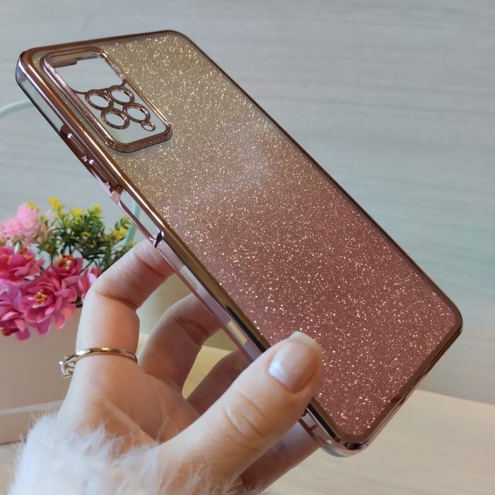 Чехол для xiaomi redmi Note 11 pro женский силиконовый блестящий (розовый) - Зображення 4