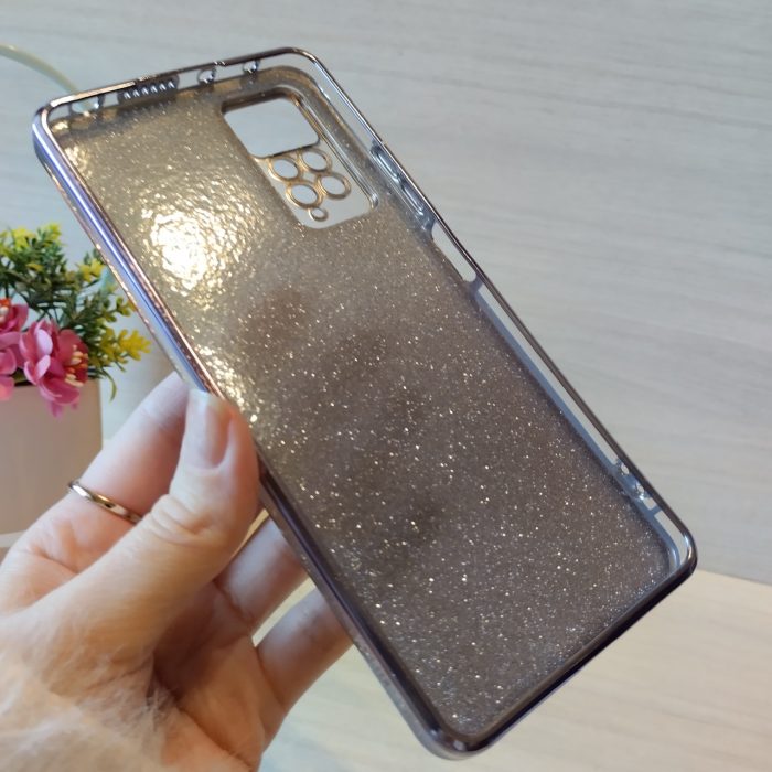 Чехол для xiaomi redmi Note 11 pro женский силиконовый блестящий (фиолетовый) - Зображення 7