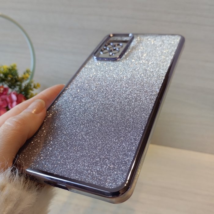 Чехол для xiaomi redmi Note 11 pro женский силиконовый блестящий (фиолетовый) - Зображення 6