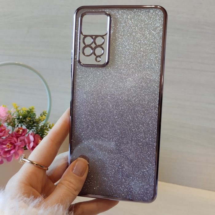 Чехол для xiaomi redmi Note 11 pro женский силиконовый блестящий (фиолетовый) - Зображення 2