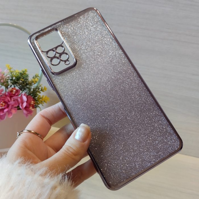 Чехол для xiaomi redmi Note 11 pro женский силиконовый блестящий (фиолетовый) - Зображення 4