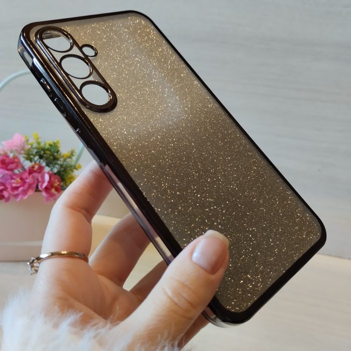 Чохол на samsung a35 силіконова жіноча накладка блискучий градієнт сірий - Зображення 4