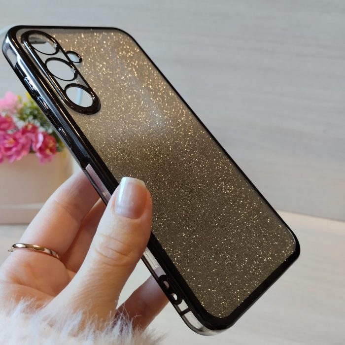 Чохол на samsung a35 силіконова жіноча накладка блискучий градієнт сірий - Зображення 5