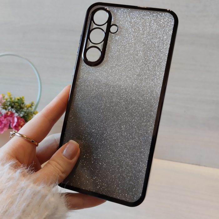 Чохол на samsung a35 силіконова жіноча накладка блискучий градієнт сірий - Зображення 3