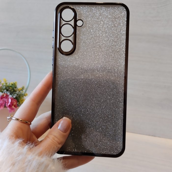 Чохол на samsung a35 силіконова жіноча накладка блискучий градієнт сірий - Зображення 2