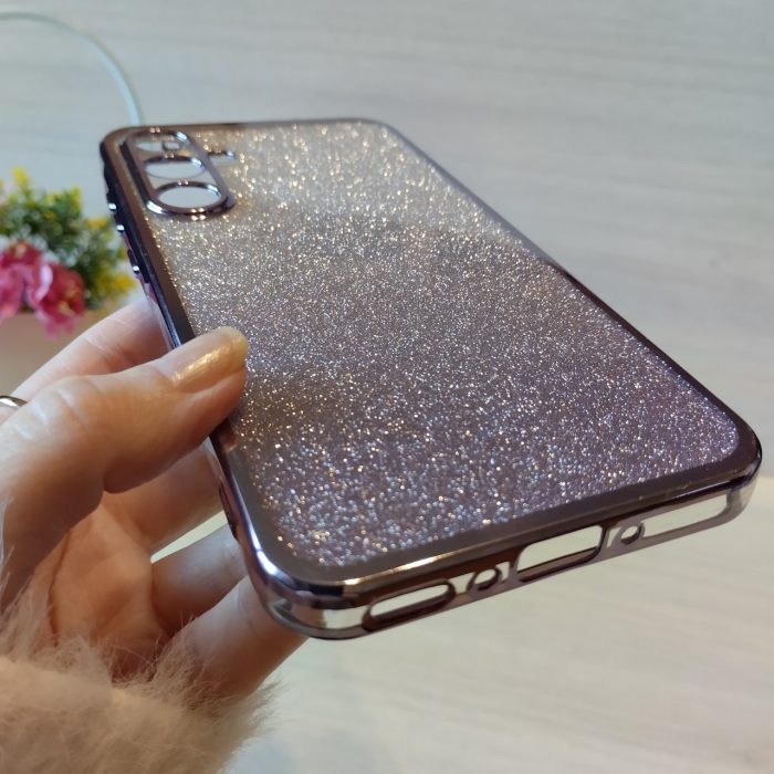 Чохол на samsung a35 силіконова жіноча накладка блискучий градієнт фіолетовий - Зображення 6
