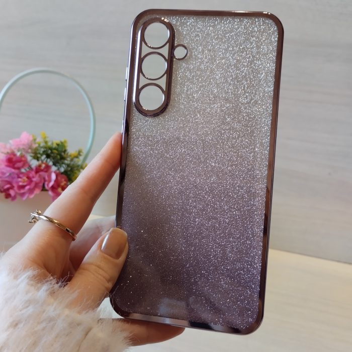 Чохол на samsung a35 силіконова жіноча накладка блискучий градієнт фіолетовий - Зображення 2
