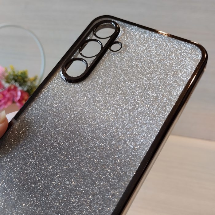 Чохол на samsung a35 силіконова жіноча накладка блискучий градієнт сірий - Зображення 6
