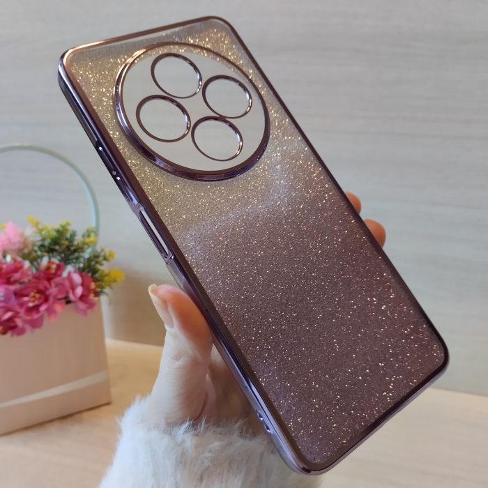 Чохол для xiaomi redmi 14c силіконова жіноча накладка блискучий градієнт фіолетовий - Зображення 3