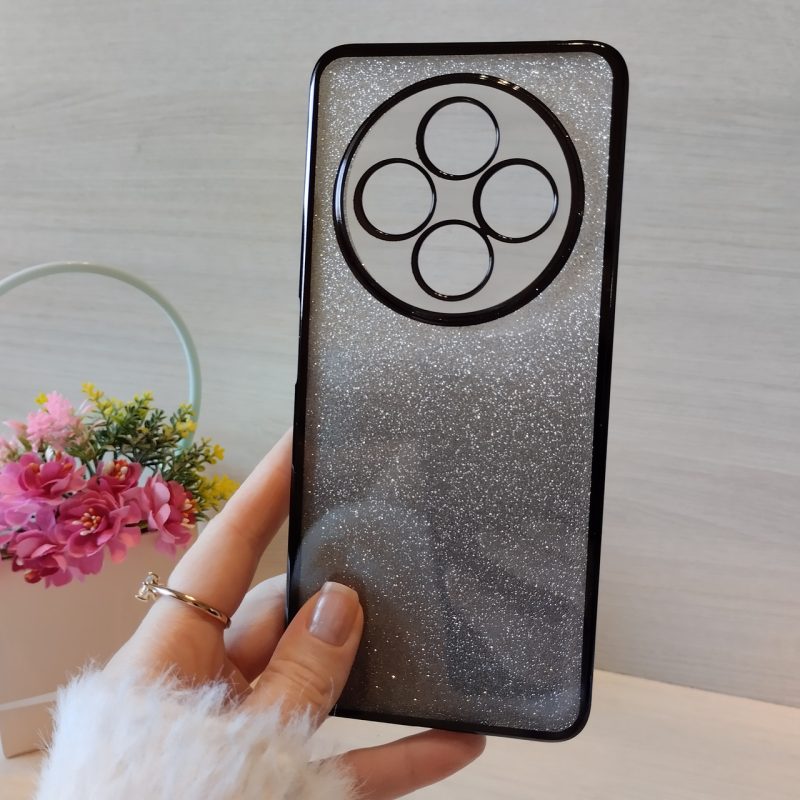 Чохол для xiaomi redmi 14c силіконова жіноча накладка блискучий градієнт сірий