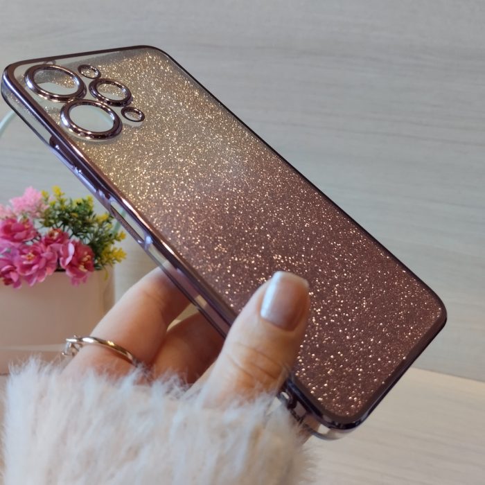 Чохол на xiaomi redmi 12 силіконова жіноча накладка блискучий градієнт фіолетовий - Зображення 5
