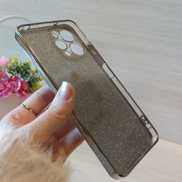 Чохол на xiaomi redmi 12 силіконова жіноча накладка блискучий градієнт сріблястий - Зображення 8